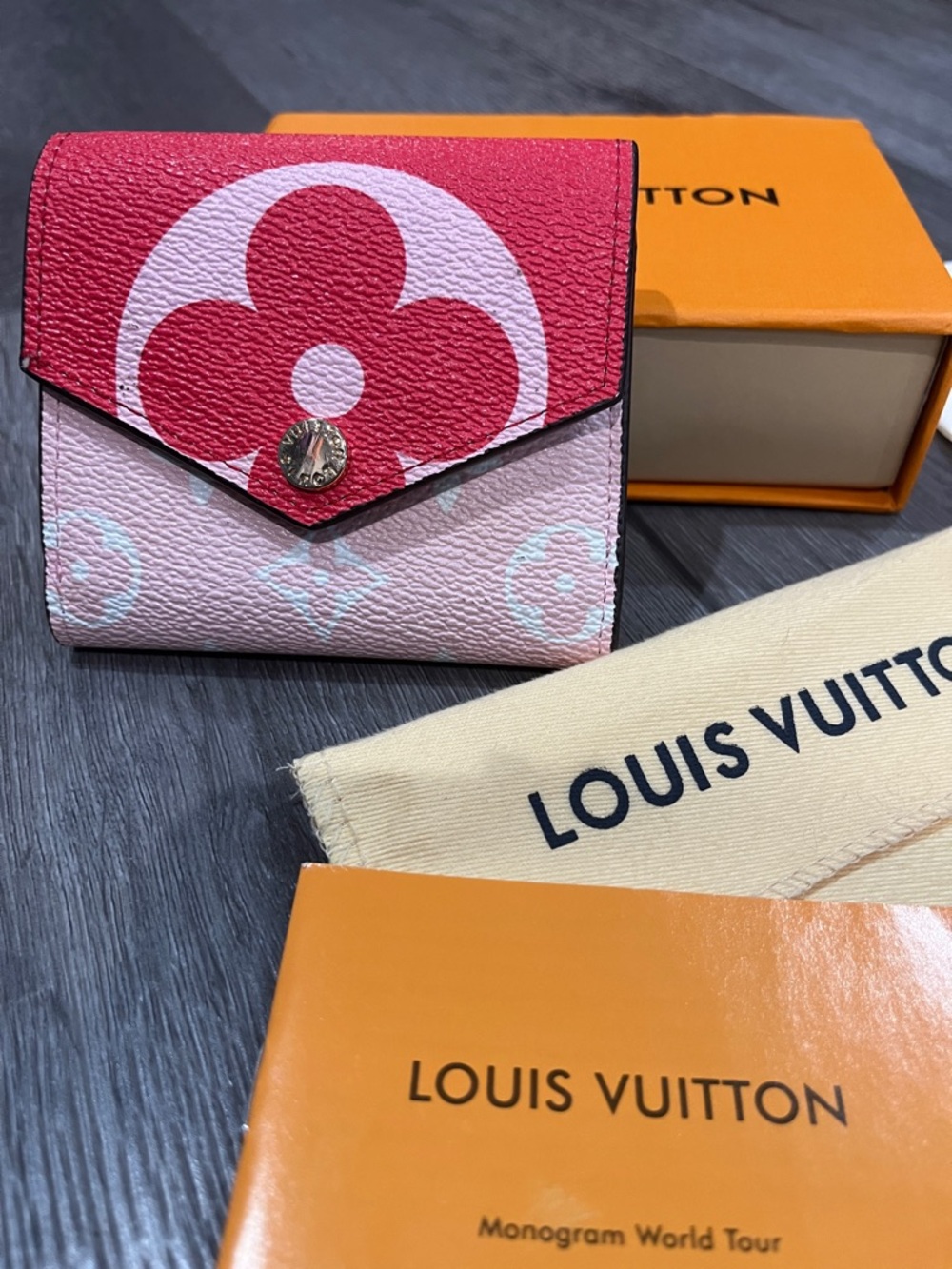 Louis Vuitton Zoe Wallet Giant Monogram Red/Pink Compact Wallet